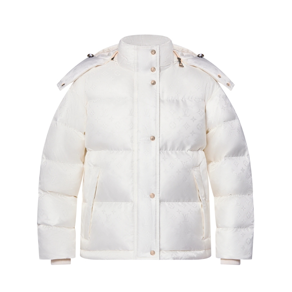 LOUIS VUITTON MONOGRAM PUFFER JACKET WHITE 1AGAWS