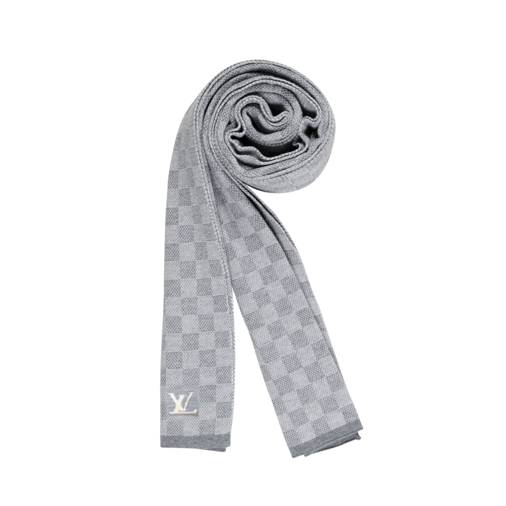 LOUIS VUITTON ECHARP PETIT GREY DAMIER SCARF 200CM M70517