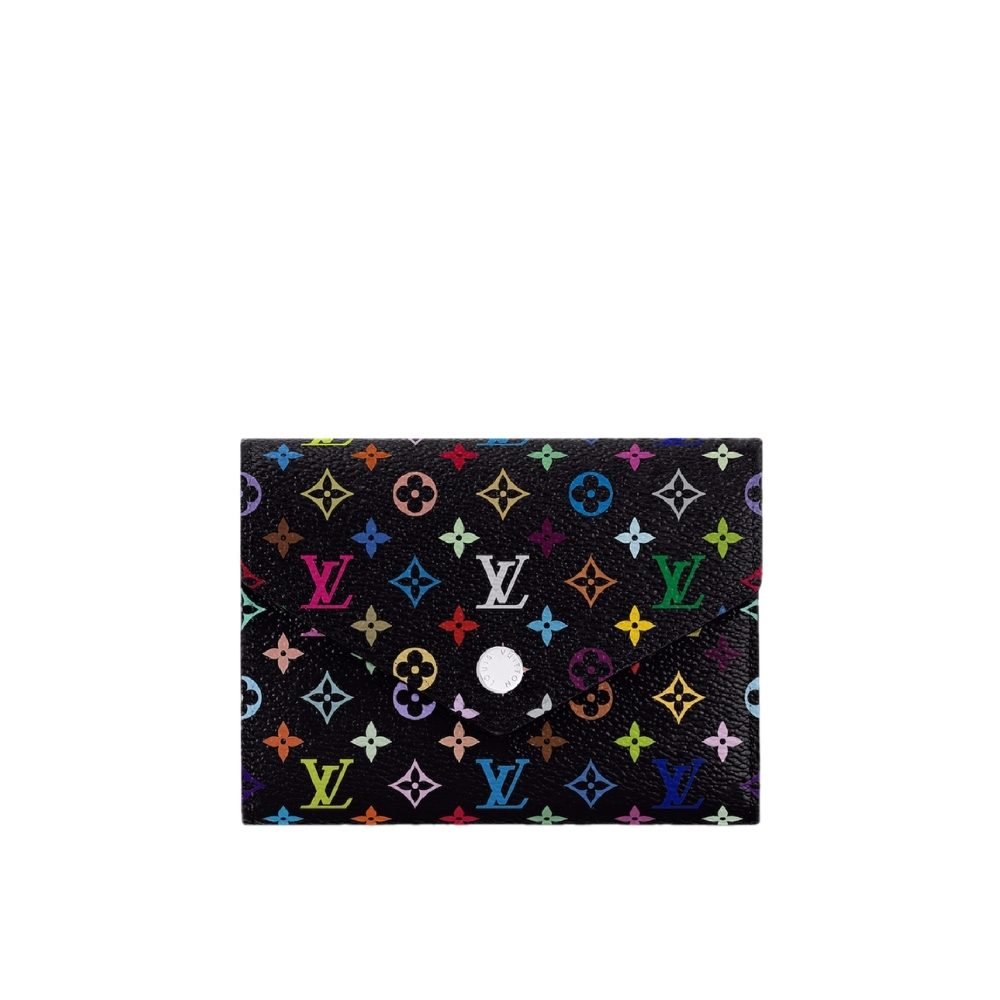 LOUIS VUITTON X TAKASHI MURAKAMI VICTORINE WALLET BLACK 12CM M14163