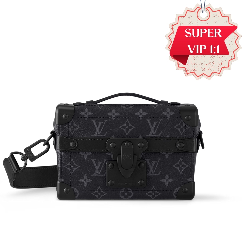 [SUPER VIP 1:1] LOUIS VUITTON SOUL TRUNK BAG MONOGRAM BLACK 19CM M11743