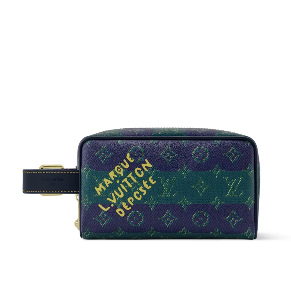 LOUIS VUITTON LOCKER DOPP KIT BLUE STRIPES 23CM M25902