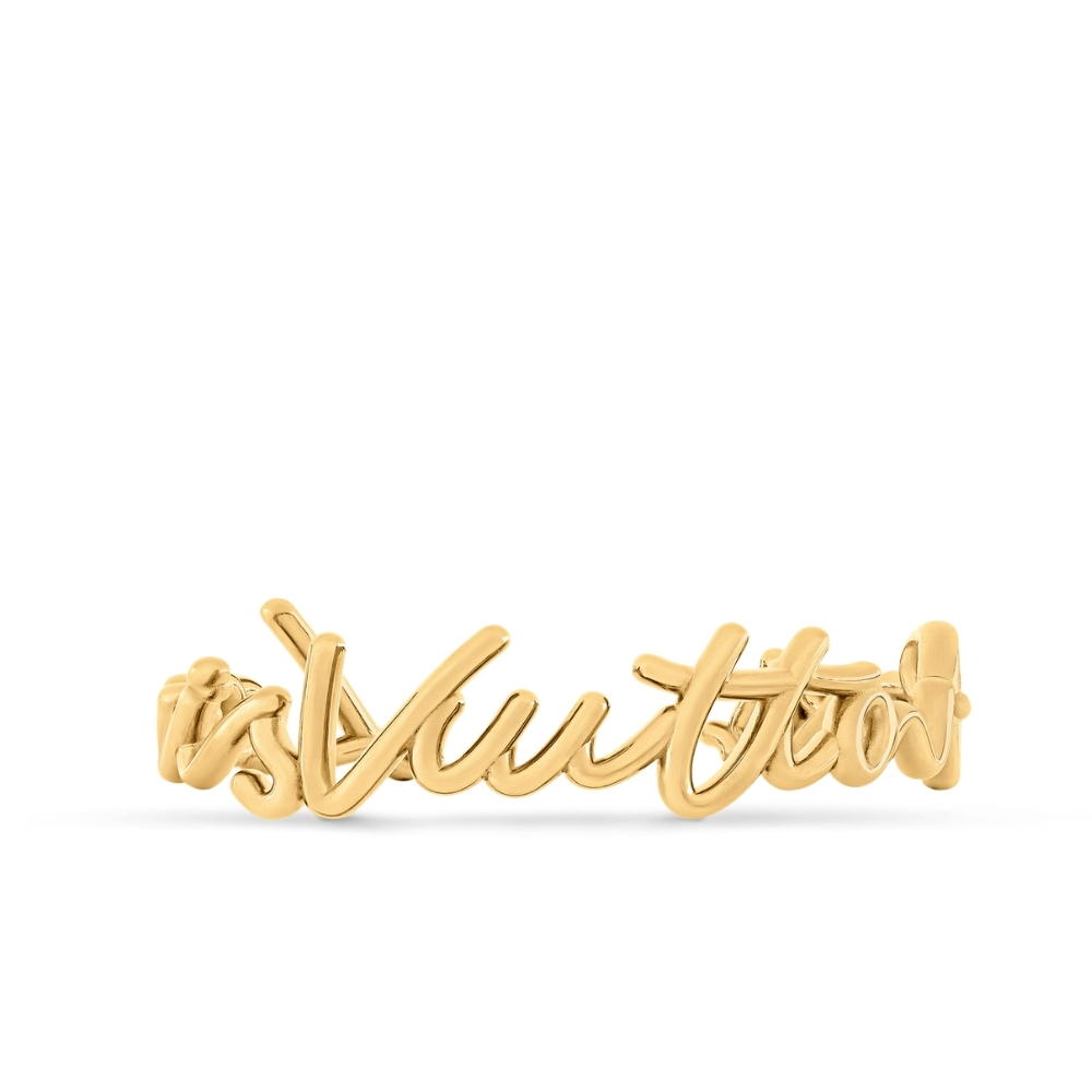 LOUIS VUITTON LV SCRIPT BRACELET GOLD M1812S