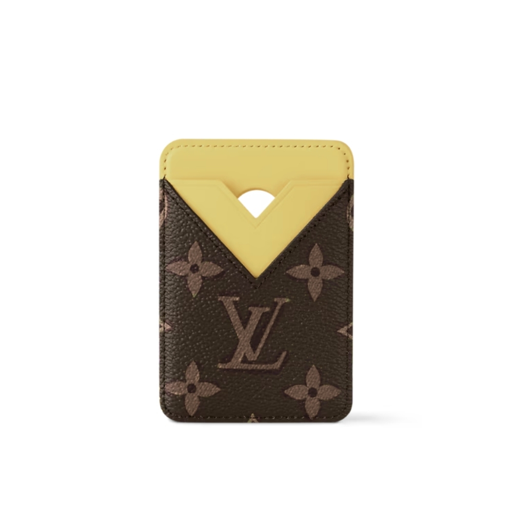LOUIS VUITTON PORTE CARTES MAGNET MONOGRAM YELLOW 9CM M12853