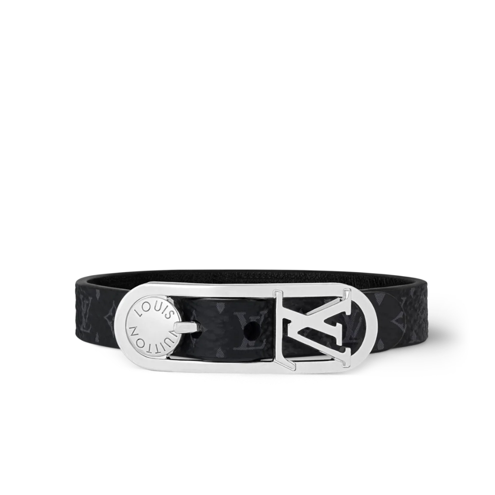 LOUIS VUITTON LV DUO BRACELET ECLIPSE SILVER M8640E
