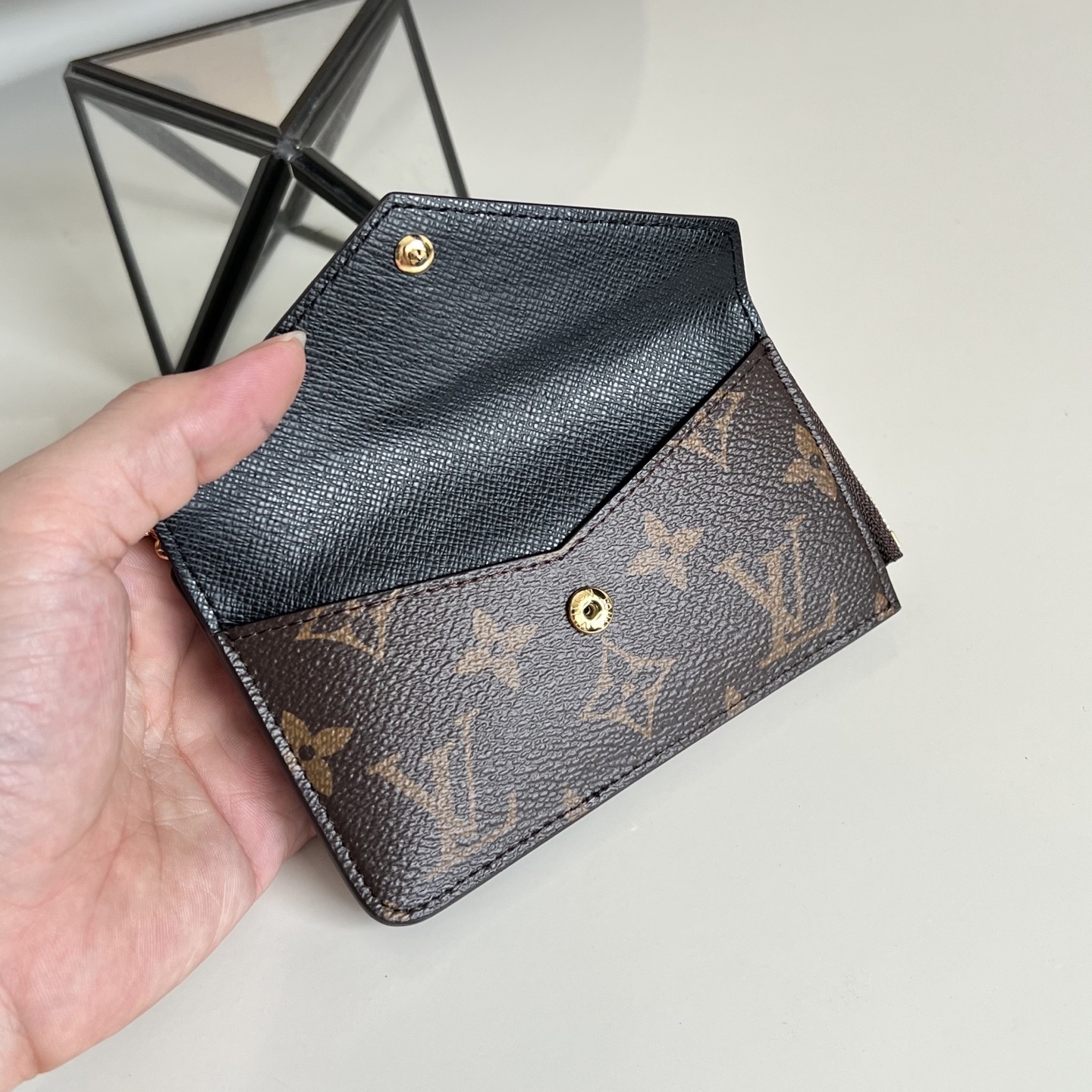 LOUIS VUITTON CARD HOLDER RECTO VERSO BROWN 13CM - Image 6