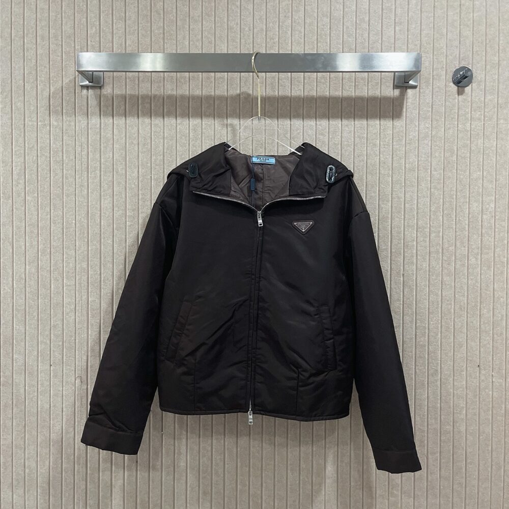 Alternative view of PRADA RE NYLON HOODED BLOUSON JACKET BLACK SGB685 1WQ8 F0002 S 211