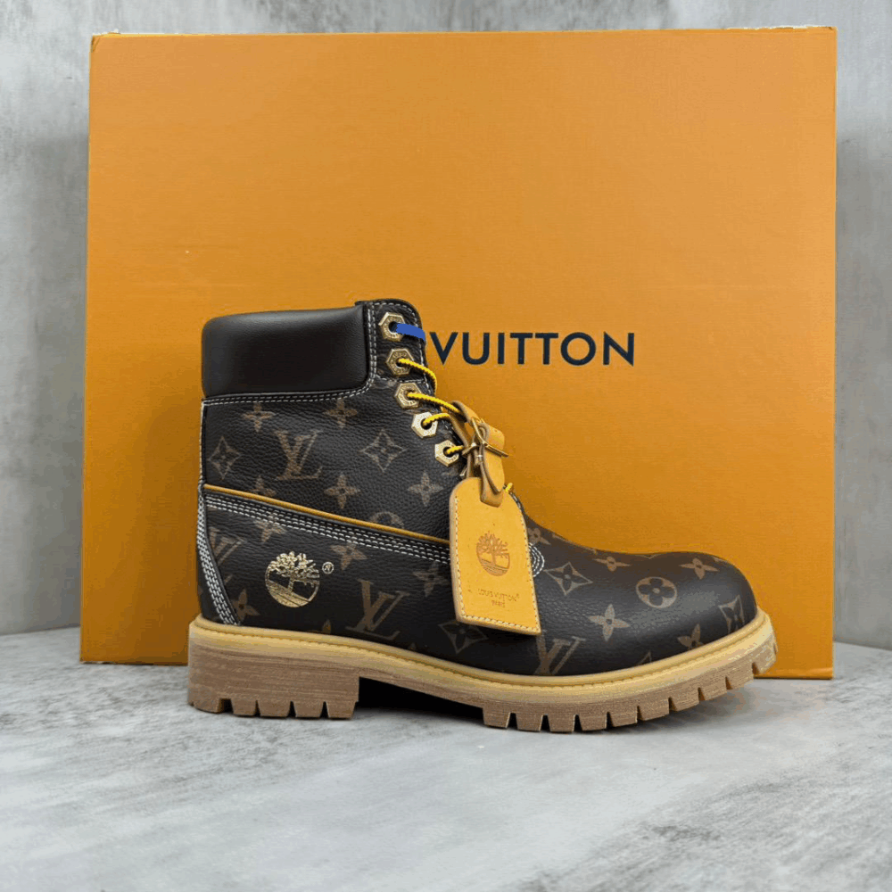 Alternative view of LOUIS VUITTON X TIMBERLAND 6 IN ANKLE BOOT EBENE 1AD74B