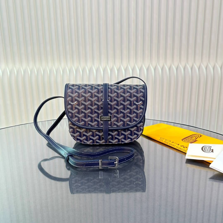 INVOICE FOR GOYARD BELVEDERE PM NAVY BAG 21CM