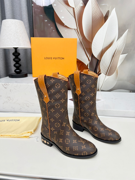 INVOICE FOR LOUIS VUITTON LV RIDER BOOTS MONOGRAM - 6 US - 37 EU