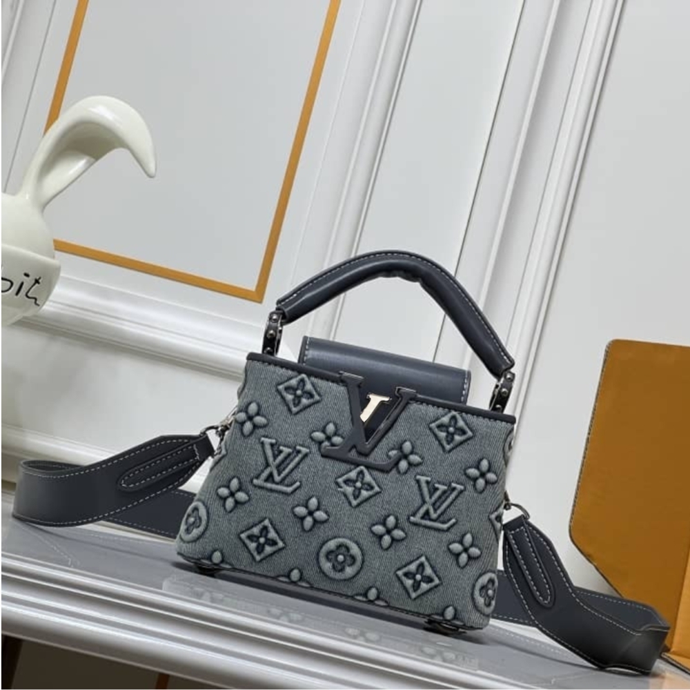 Alternative view of LOUIS VUITTON CAPUCINES MINI DENIM BLUE 21CM