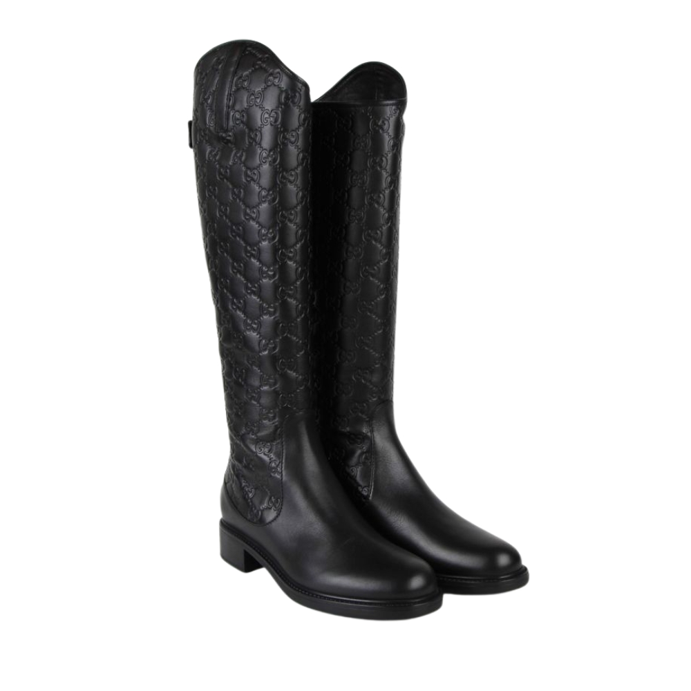 GUCCI GUCCISSIMA RIDING BOOT BLACK