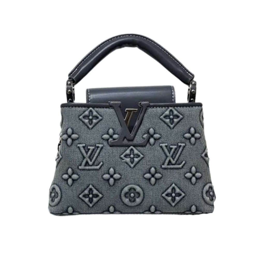 LOUIS VUITTON CAPUCINES MINI DENIM BLUE 21CM