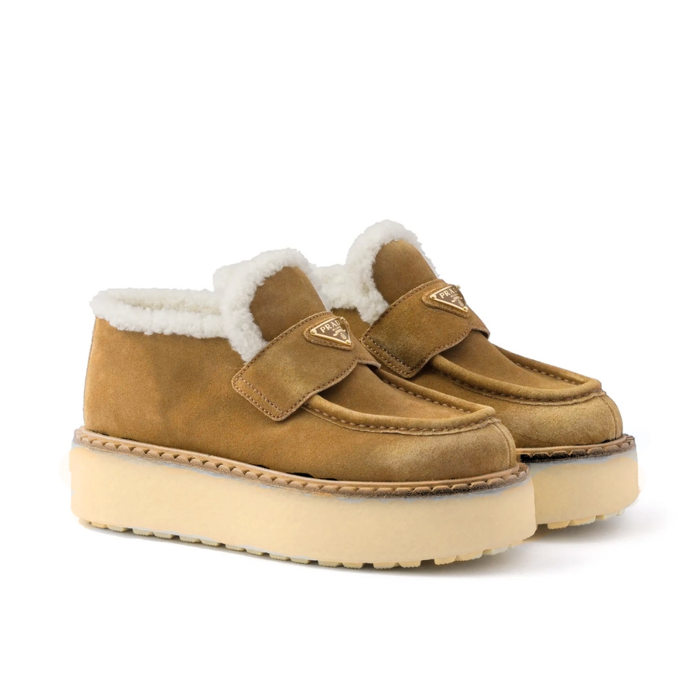 PRADA SUEDE LOAFERS CINNAMON 1D717N X0O F0401 F ZG50