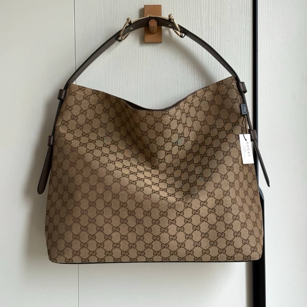 Alternative view of GUCCI BEATRIX LARGE TOTE BAG BROWN AND BEIGE GG CANVAS 40CM