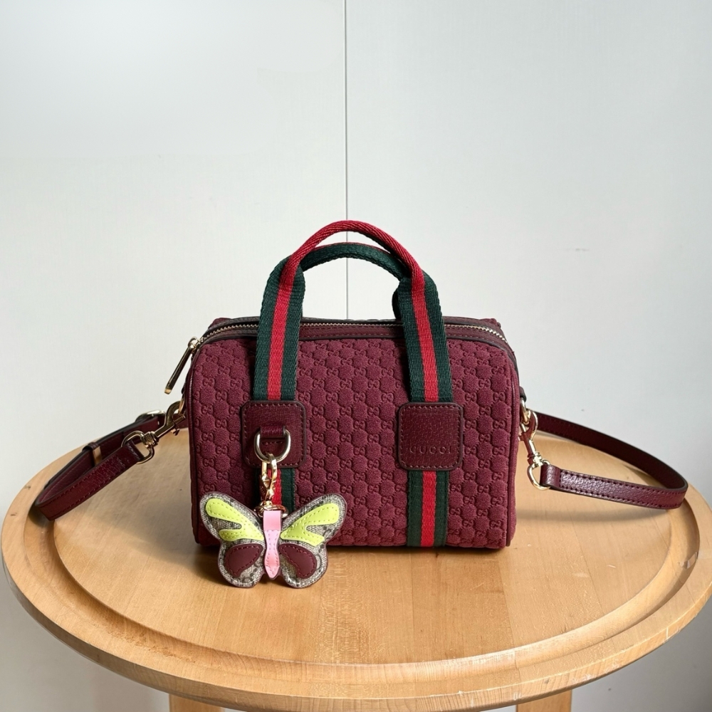 Alternative view of Gucci Mini GG Handbag GG Canvas Dark Red 20Cm
