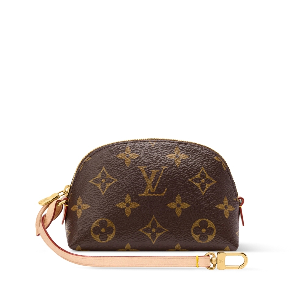 LOUIS VUITTON COSMETIC PURSE MONOGRAM BROWN 13CM M25653