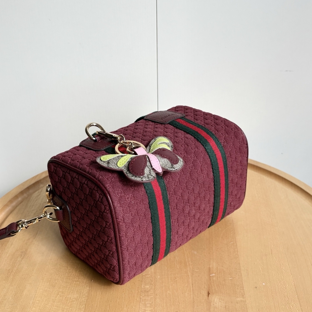 Gucci Mini GG Handbag GG Canvas Dark Red 20Cm - Image 7