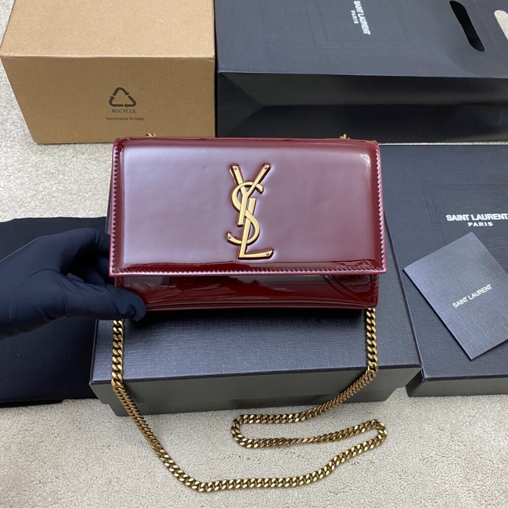 Alternative view of [SUPER VIP 1:1] SAINT LAURENT KATE SHOULDER BAG BURGUNDY 20CM 469390B870W6259
