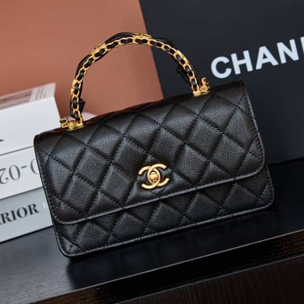 Alternative view of [SUPER VIP 1:1] Chanel Wallet On Chain Black Leather With Gold Tone Metal 18cm