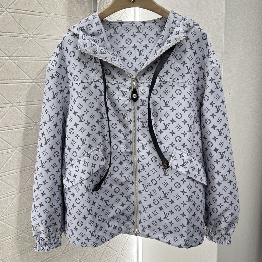 Alternative view of LOUIS VUITTON MONOGRAM PATTERN PARKA JACKET BLACK WHITE 1AHZPF