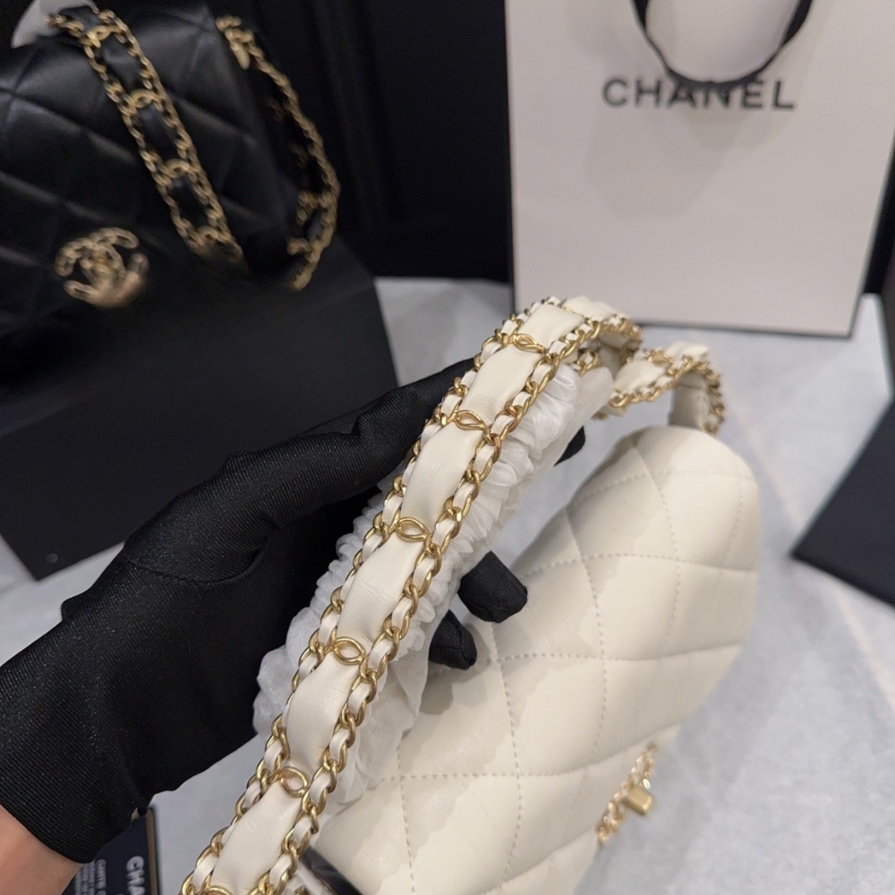 Chanel Mini Flap Bag And Gold Hardware Light Beige 20Cm - Image 8