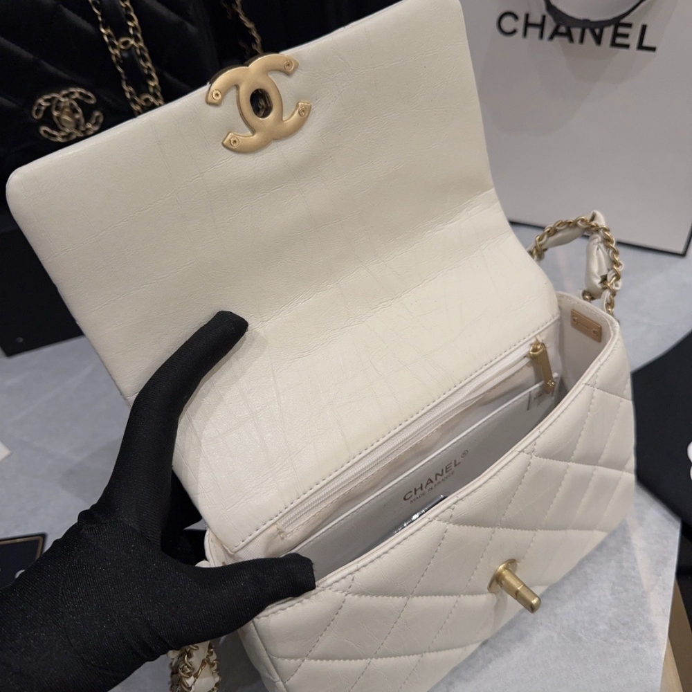 Chanel Mini Flap Bag And Gold Hardware Light Beige 20Cm - Image 9