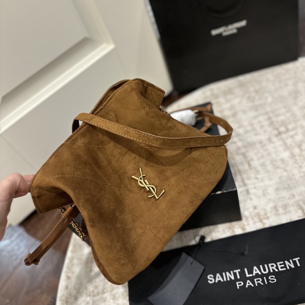 Saint Laurent Jamie Shoulder Pouch In Caramel Cognac 26Cm 8627121U8P72916 - Image 3