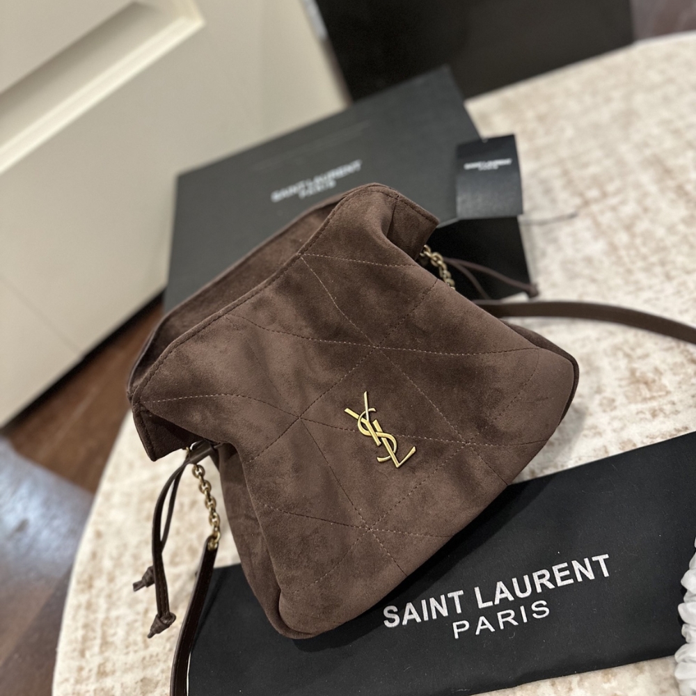 Alternative view of Saint Laurent Jamie Shoulder Pouch In Dark Brown 26Cm