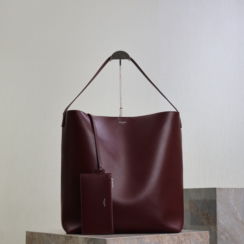 Alternative view of [SUPER VIP 1:1] SAINT LAURENT BOLD HOBO BAG IN SMOOTH LEATHER BURGUNDY 42CM 845383AAFHJ6195