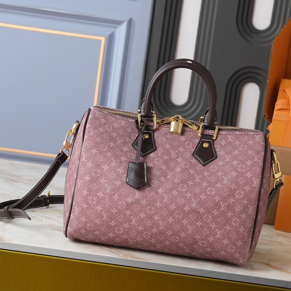 Alternative view of LOUIS VUITTON SEPIA IDYLLE MONOGRAM SPEEDY BANDOULIERE 30 BAG DARK PINK 30CM