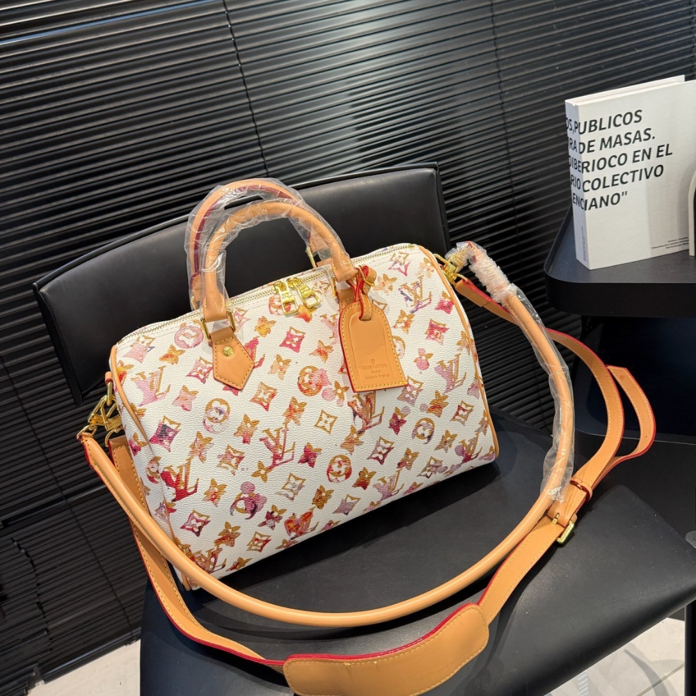 Alternative view of Louis Vuitton Aquarelle Watercolor Speedy 35 White 30Cm