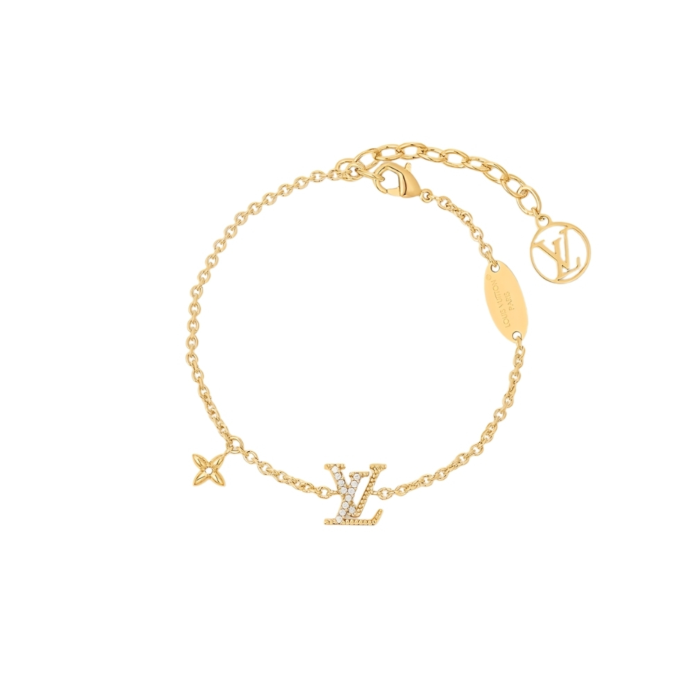 LOUIS VUITTON LV ICONIC ENAMEL BRACELET GOLD M1137A
