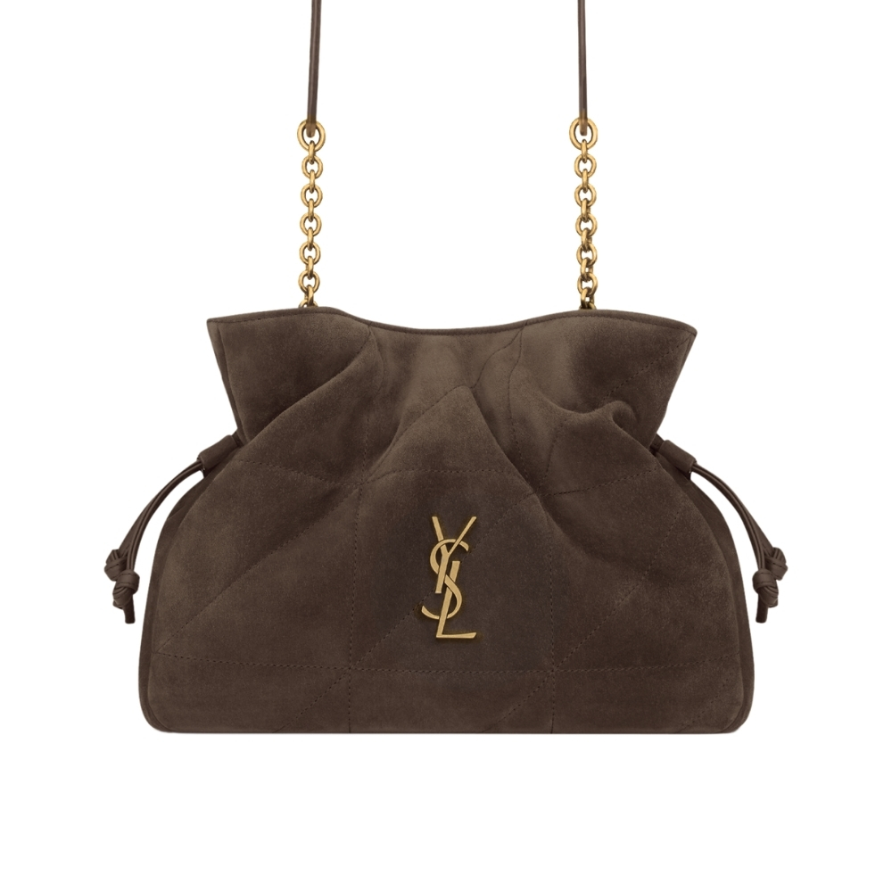 Saint Laurent Jamie Shoulder Pouch In Dark Brown 26Cm