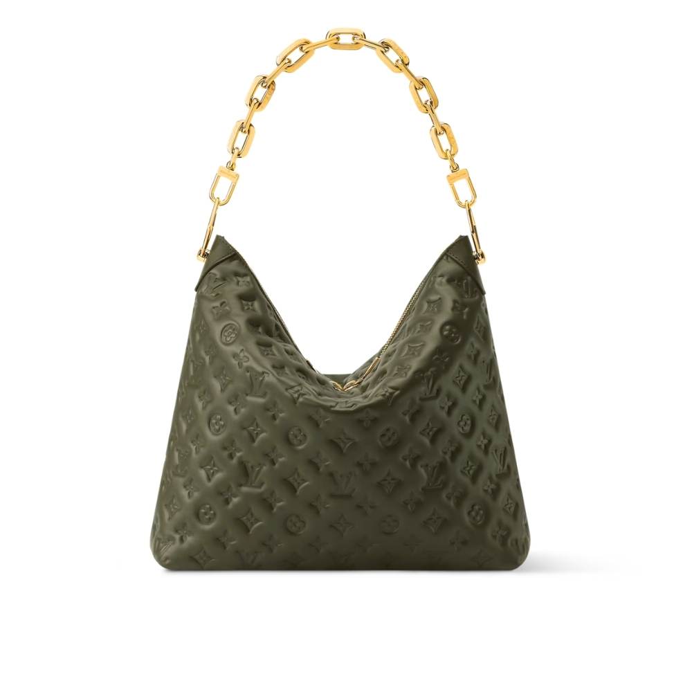 LOUIS VUITTON COUSSIN HOBO MM DARK KHAKI 38CM M15228