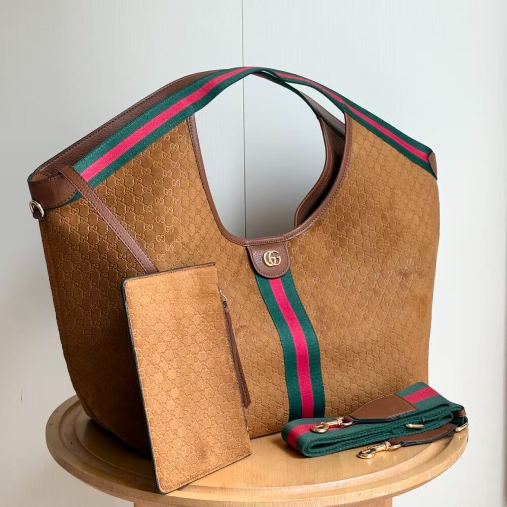 Alternative view of [SUPER VIP 1:1] GUCCI GIGLIO LARGE TOTE BAG BROWN 60CM 853971 CAAB8 2147