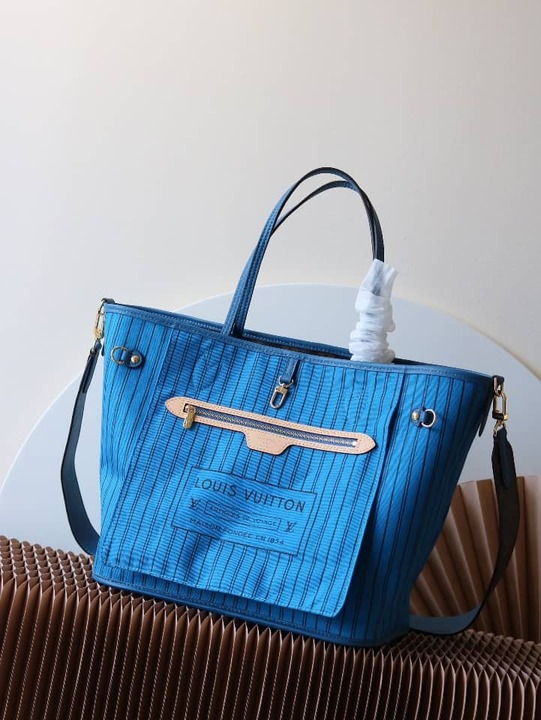 INVOICE FOR [SUPER VIP 1:1] LOUIS VUITTON NEVERFULL BANDOULIÈRE INSIDE OUT MM BAG BLUE 31CM