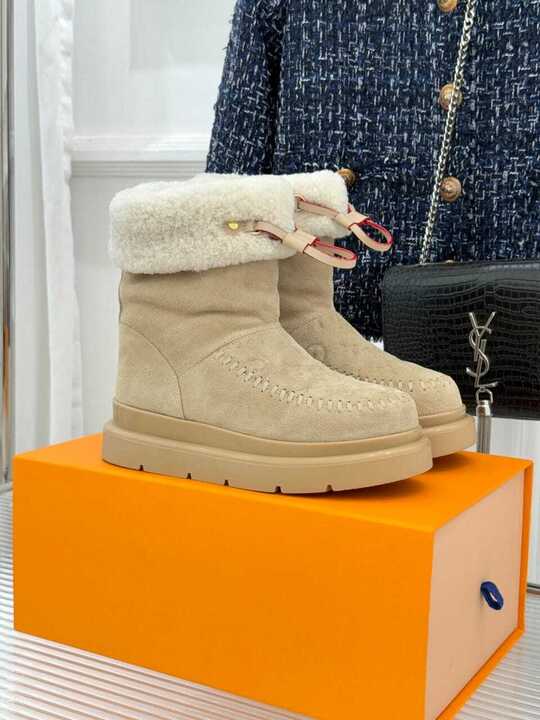 INVOICE FOR LOUIS VUITTON CORTINA ANKLE BOOT BEIGE - 41 EU - 10 US