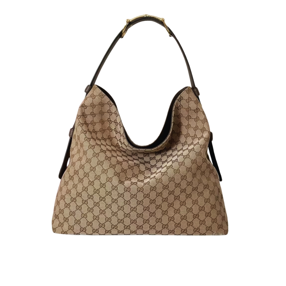 GUCCI BEATRIX LARGE TOTE BAG BROWN AND BEIGE GG CANVAS 40CM