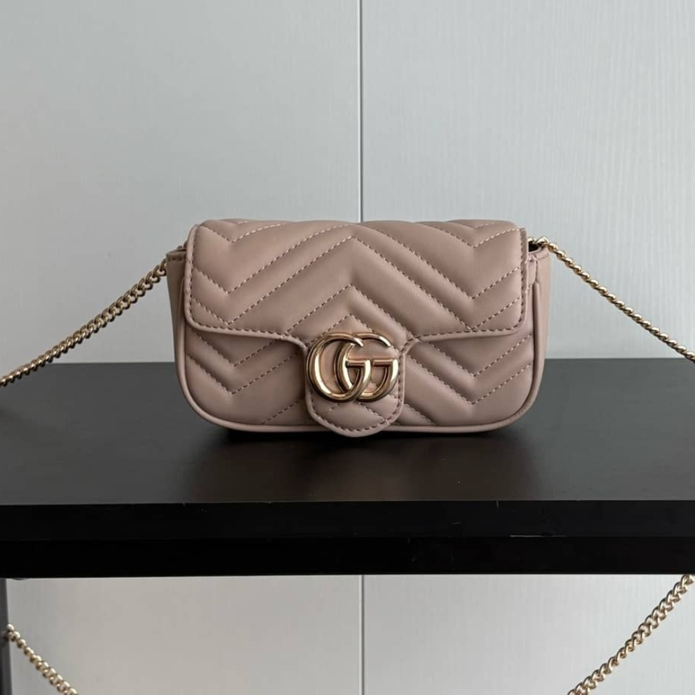 Alternative view of GUCCI GG MARMONT MINI BAG TAUPE 16CM 476433 DTDHD 1523