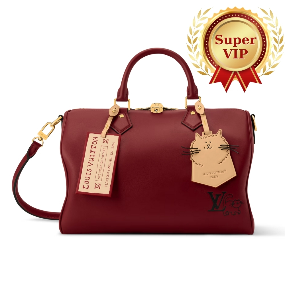 [SUPER VIP 1:1] LOUIS VUITTON SPEEDY SOFT 30 PLUM 30CM M25766