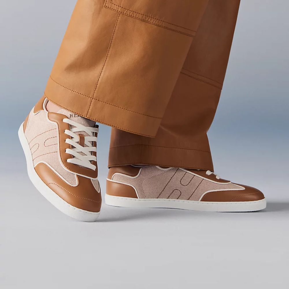 Hermes Match Sneaker Multicolore Noisette H261002Z A3340 - Image 11