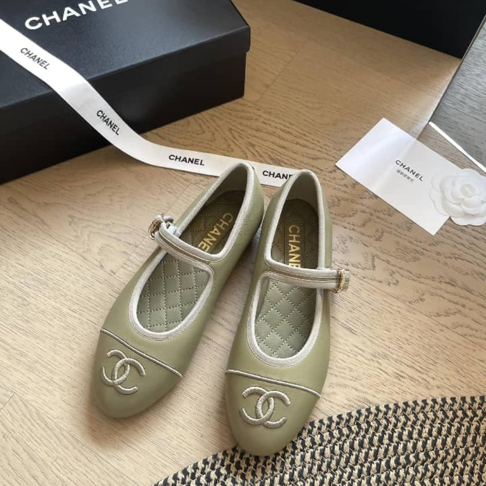 Alternative view of Chanel Mary Jane Ballet Flat Dark Green