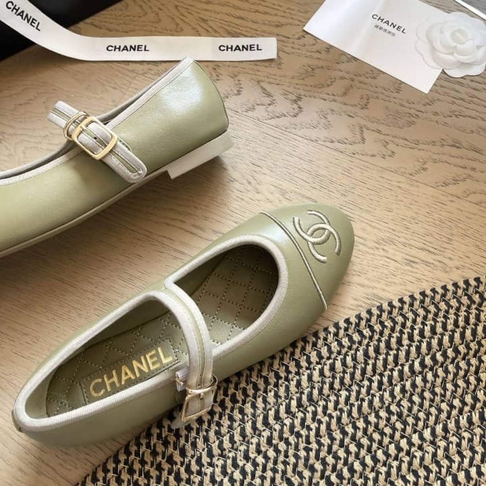 Chanel Mary Jane Ballet Flat Dark Green - Image 4