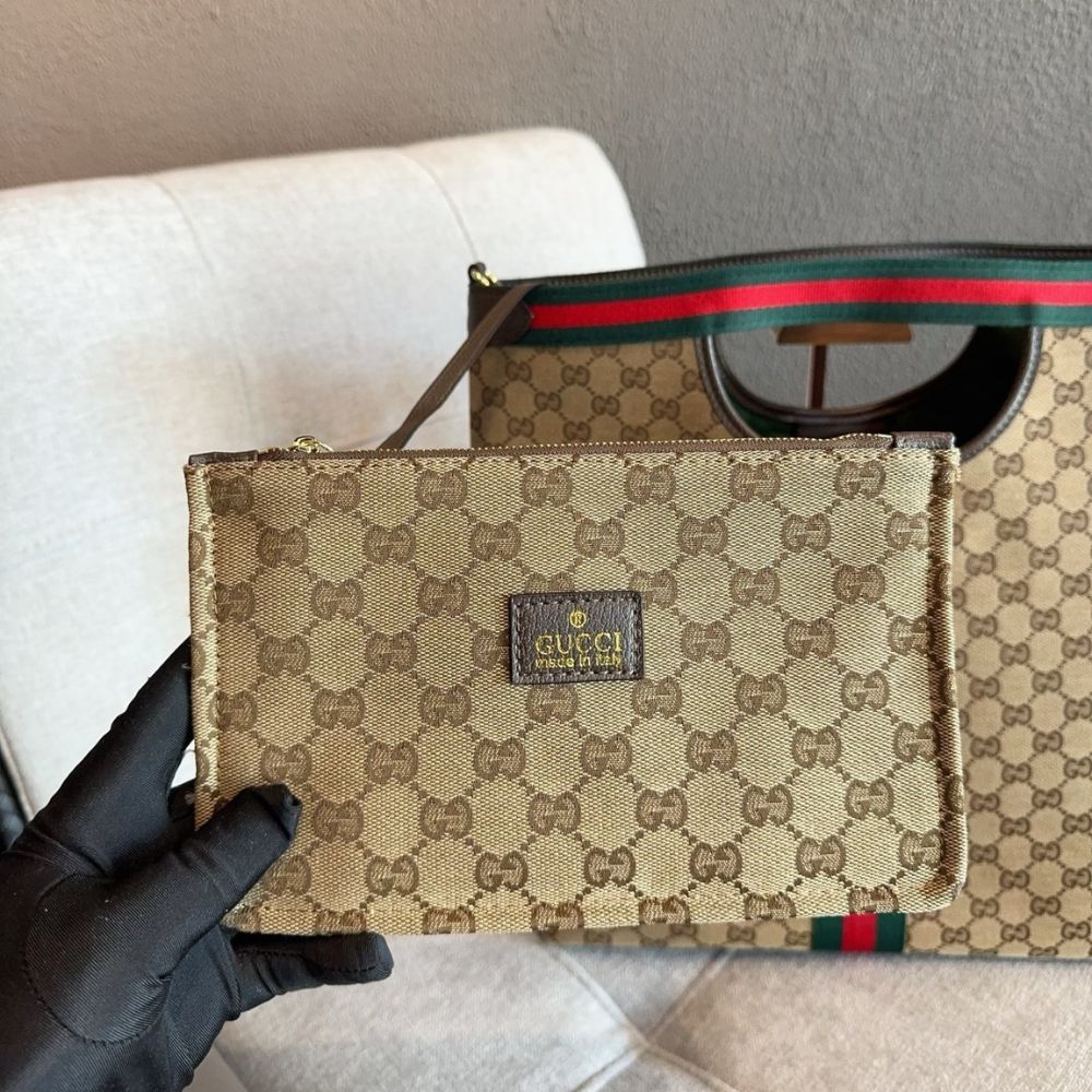 Gucci Giglio Large Tote Bag Beige And Brown GG Canvas 36Cm 865452 FAFZE 9871 - Image 7