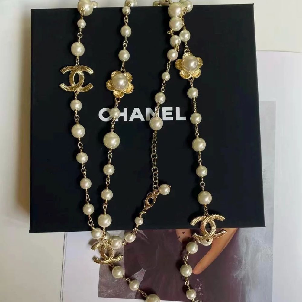 Alternative view of Chanel Double Strand Pearl Necklace