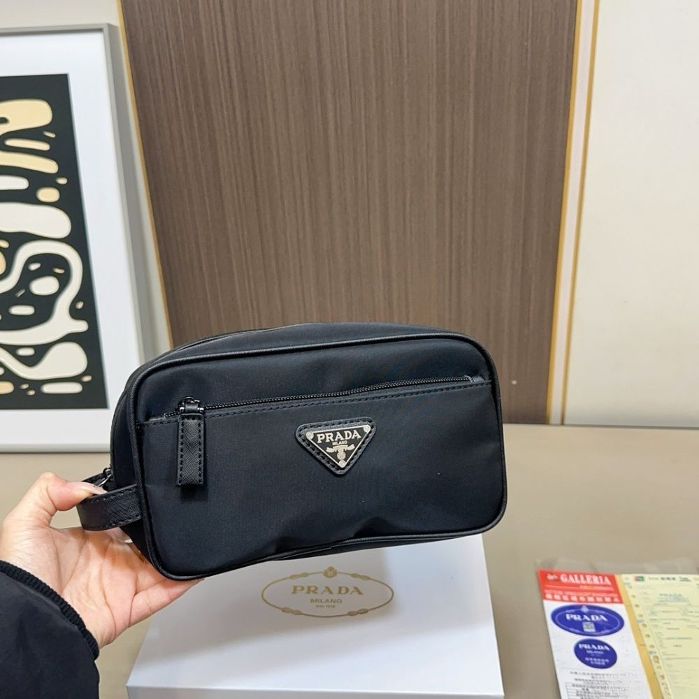 Alternative view of Prada ReNylon and Saffiano Leather Travel Black 22Cm