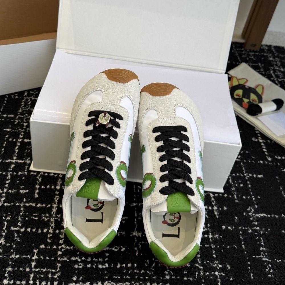 Loewe Ballet Runner 2.0 Grass Green And Dark Orang MBR2282X06 - Image 7