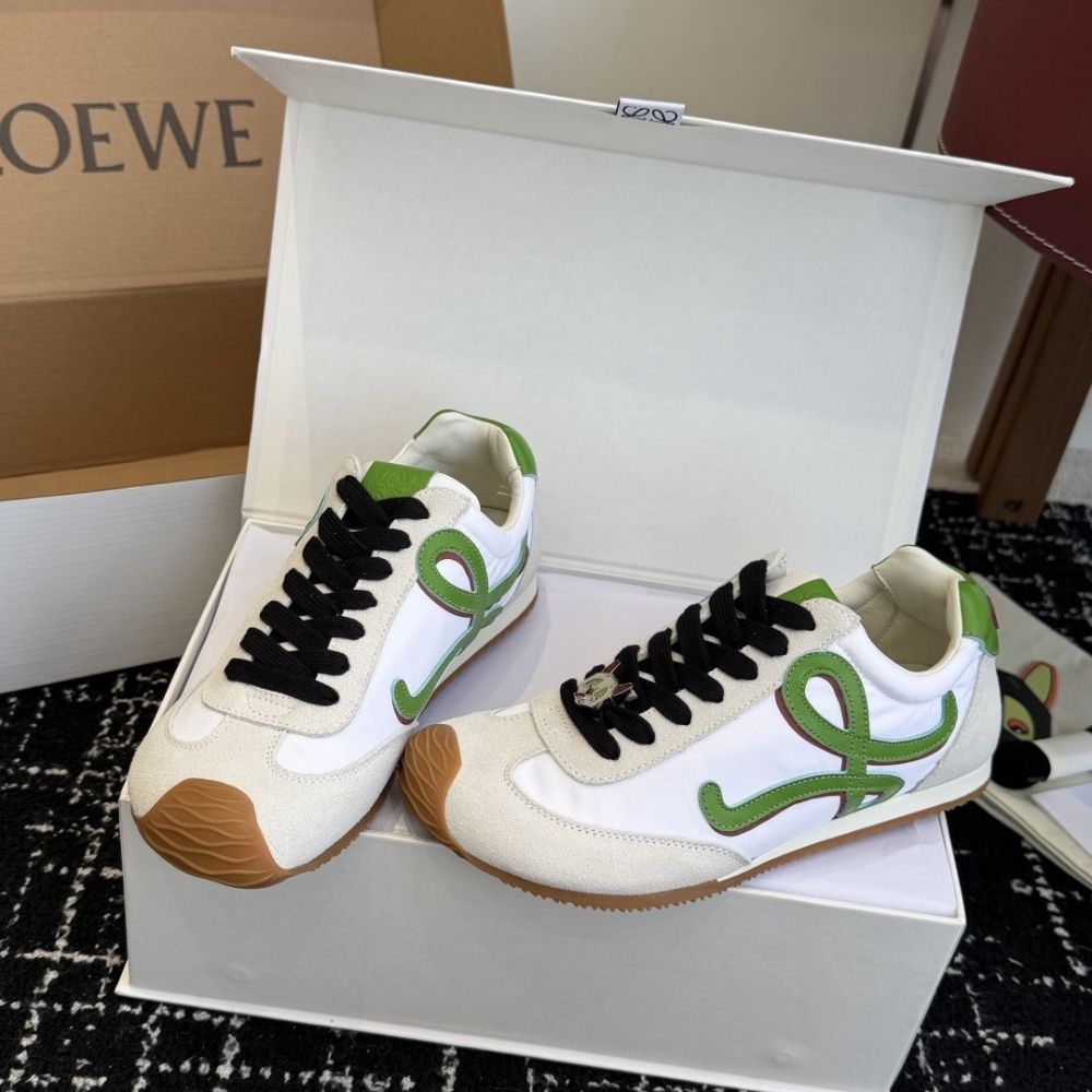 Loewe Ballet Runner 2.0 Grass Green And Dark Orang MBR2282X06 - Image 3