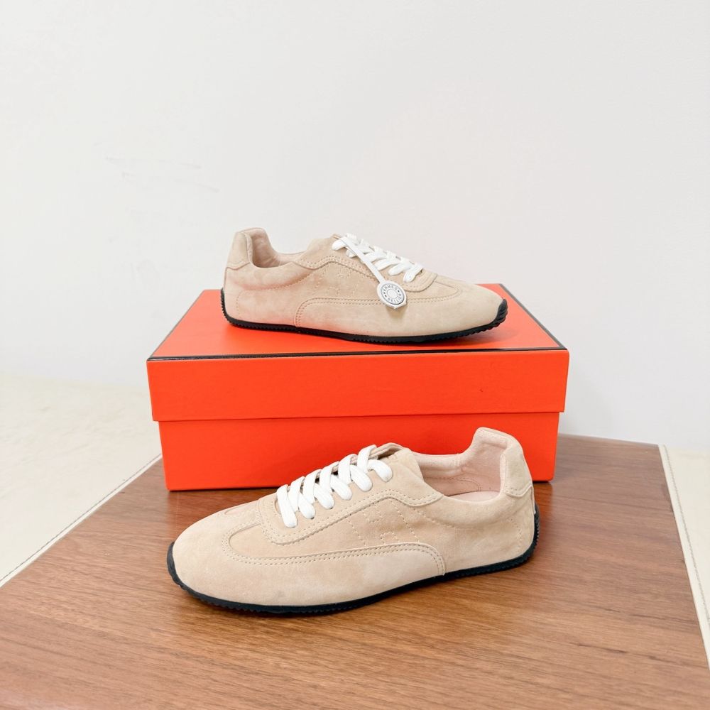 Hermes Master Sneaker Beige Perlino H261010Z DI370 - Image 8