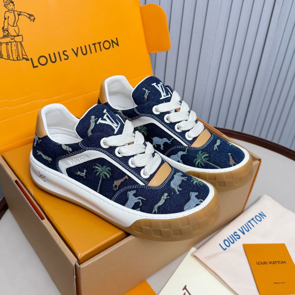 Alternative view of Louis Vuitton LV x The Darjeeling Limited LV Tilted Sneaker Blue 1AJTLH